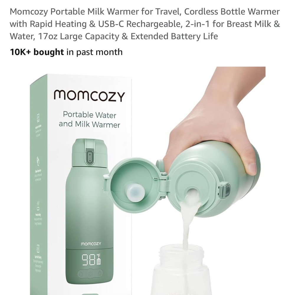 Momcozy NEW Portable Milk Warmer - Green